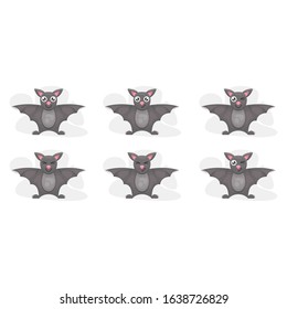 cute bat mascot cartoon vector