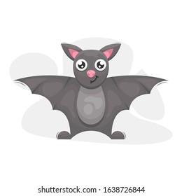 cute bat mascot cartoon vector
