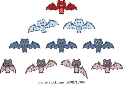 cute bat mascot vector design