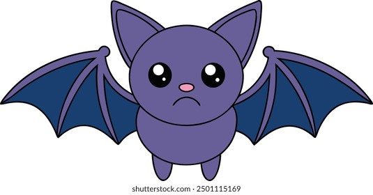 Cute bat mascot vector illustration