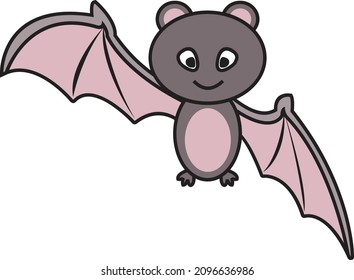 Cute Bat Mascote Vector Design