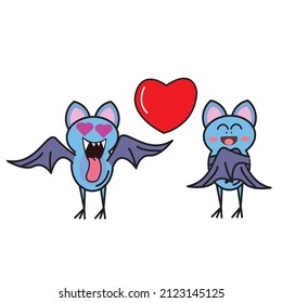 cute bat mascot.Indonesia, salatiga 14 feb 2022