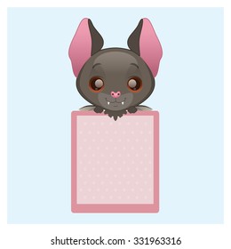 Cute bat notepad