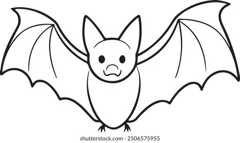 Cute Bat Vector art illustration with a white background