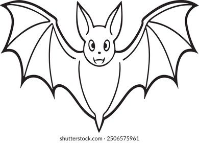 Cute Bat Vector art illustration with a white background