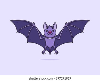 Cute bat vector illustration