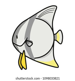 Cute Batfish Vector 