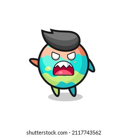 tira cómica de las bombas de baño en una pose muy enojada, diseño de estilo lindo para camisetas, pegatinas, elemento logo