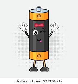 Ilustración de vectores de caracteres de batería, esta adorable mascota de batería le añadirá un toque de diversión y personalidad a cualquier proyecto, desde marca y marketing hasta mercadería y materiales promocionales.