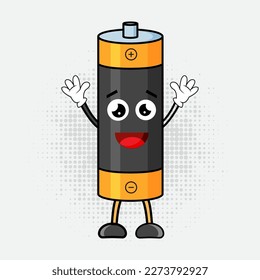 Cute Battery Character Vector Illustration, This adorable battery mascot will add a touch of fun and personality to any project, from branding and marketing to merchandise and promotional materials.