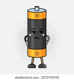 Cute Battery Character Vector Illustration, This adorable battery mascot will add a touch of fun and personality to any project, from branding and marketing to merchandise and promotional materials.