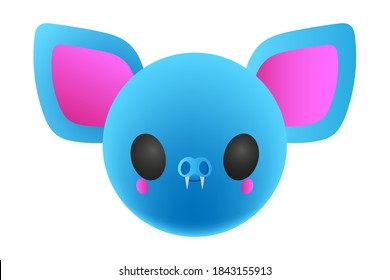 Cute bat.Vector illustration on a white background.