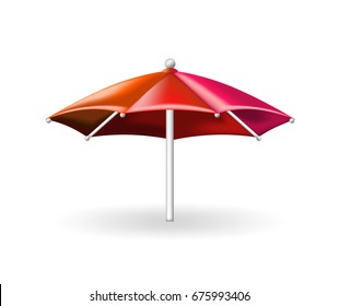 Cute Beach Ball Icon on White Background . Isolated Vector Illustration 