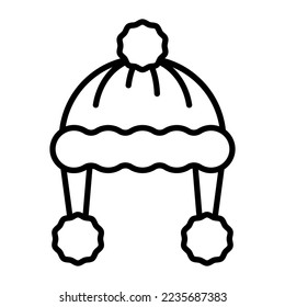 Cute beanie vector icon of winter head protection