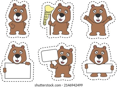 cute bear animal cartoon graphic