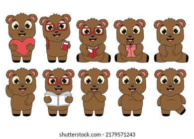 cute bear animal cartoon graphic