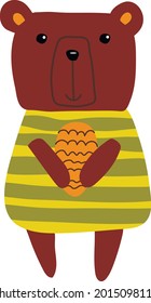 Keuchbärentier. Farbvektorgrafik