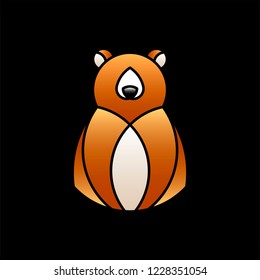 Cute bear animal design vector