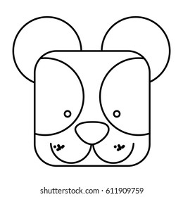 cute bear animal head expression, vector illustration