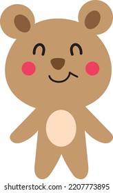 Cute bear animal icon vector image. 