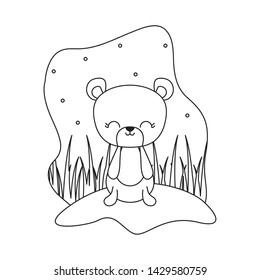 cute bear animal isolated icon