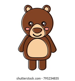 cute bear animal standing cartoon wildlife