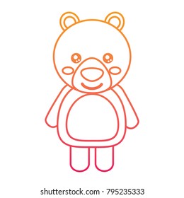 cute bear animal standing cartoon wildlife