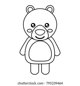 cute bear animal standing cartoon wildlife