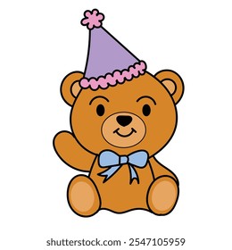 cute bear   animal Vector illustration  