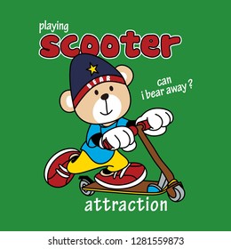 cute bear attraction funny... illustration - Vector