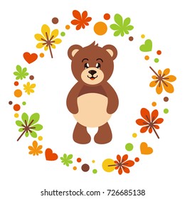 cute bear autumn