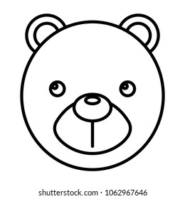cute bear baby head cartoon