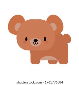 cute bear baby kawaii, flat style icon vector illustration design