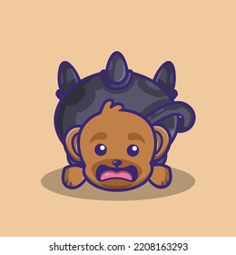 cute bear and a big couldron and honey