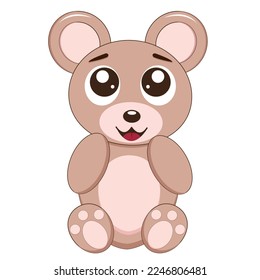  Cute bear with big eyes.