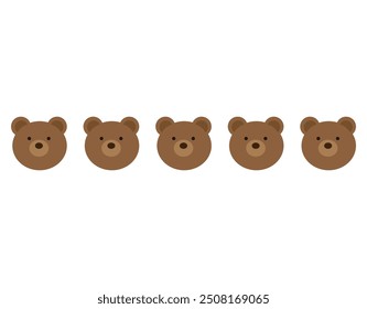 Cute bear border decoration illustration