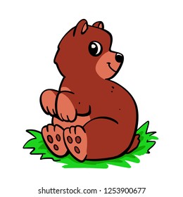 Cute bear brown cartoon