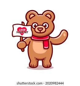 cute bear campaign to love your pet