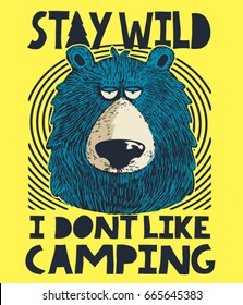 Cute Bear, Camping And Outdoor Victor Design