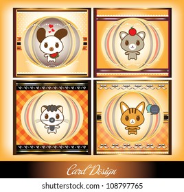 cute bear card design