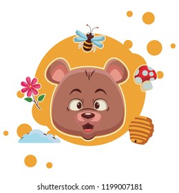 Cute bear cartoon