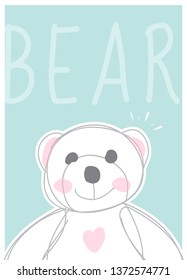 Cute Bear cartoon character