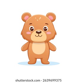 cute bear cartoon character vector