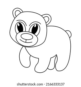 Cute Bear Cartoon Coloring Page Illustration Stock Vector (Royalty Free ...