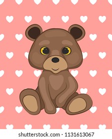 Cute bear. Cartoon design. Vector illustration.