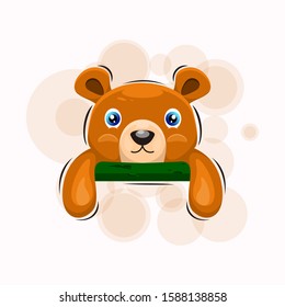 Cute bear cartoon design vector