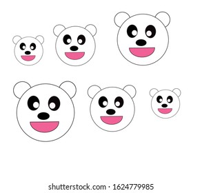 Cute bear cartoon head vector
