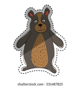 Cute bear cartoon icon vector illustration graphic design