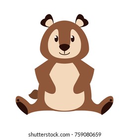 Cute bear cartoon icon vector illustration graphic design