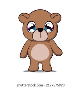 ilustración vectorial de la mascota del oso lindo
